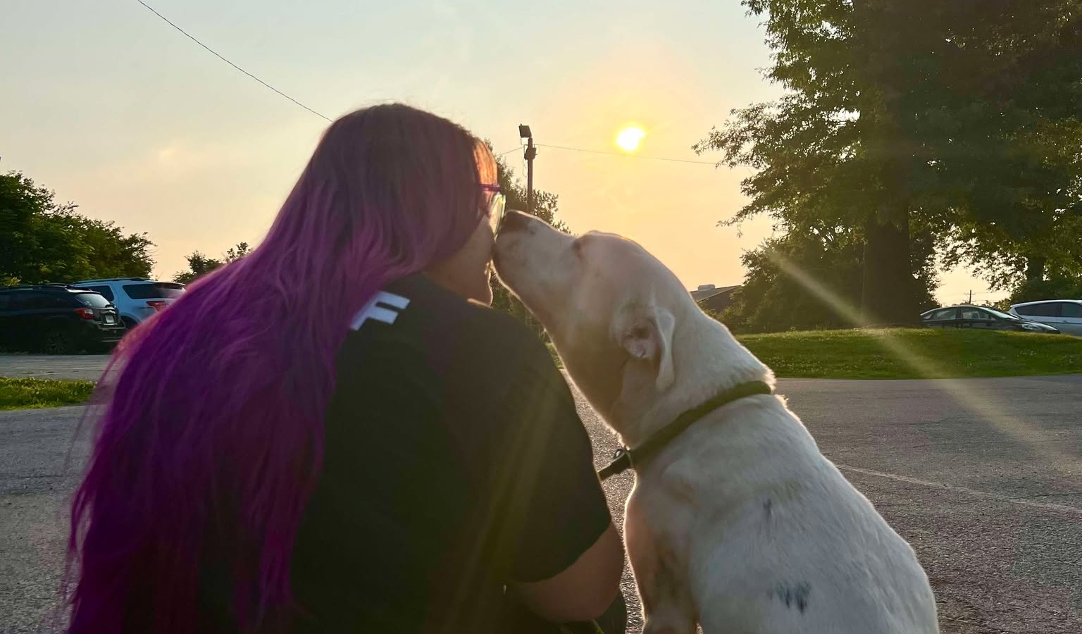 Iris and Vet Services watching sunrise