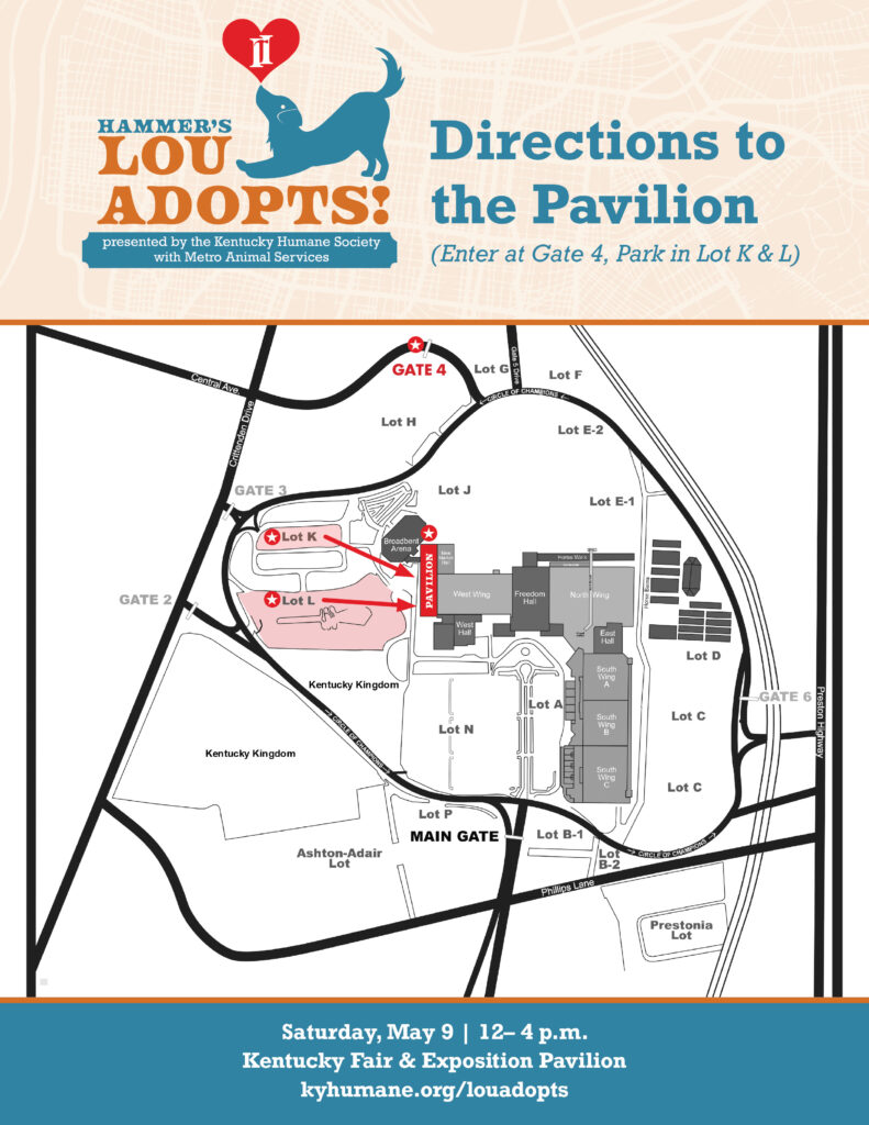 Lou Adopts_Directional Parking Map_LOT K and L public 2026